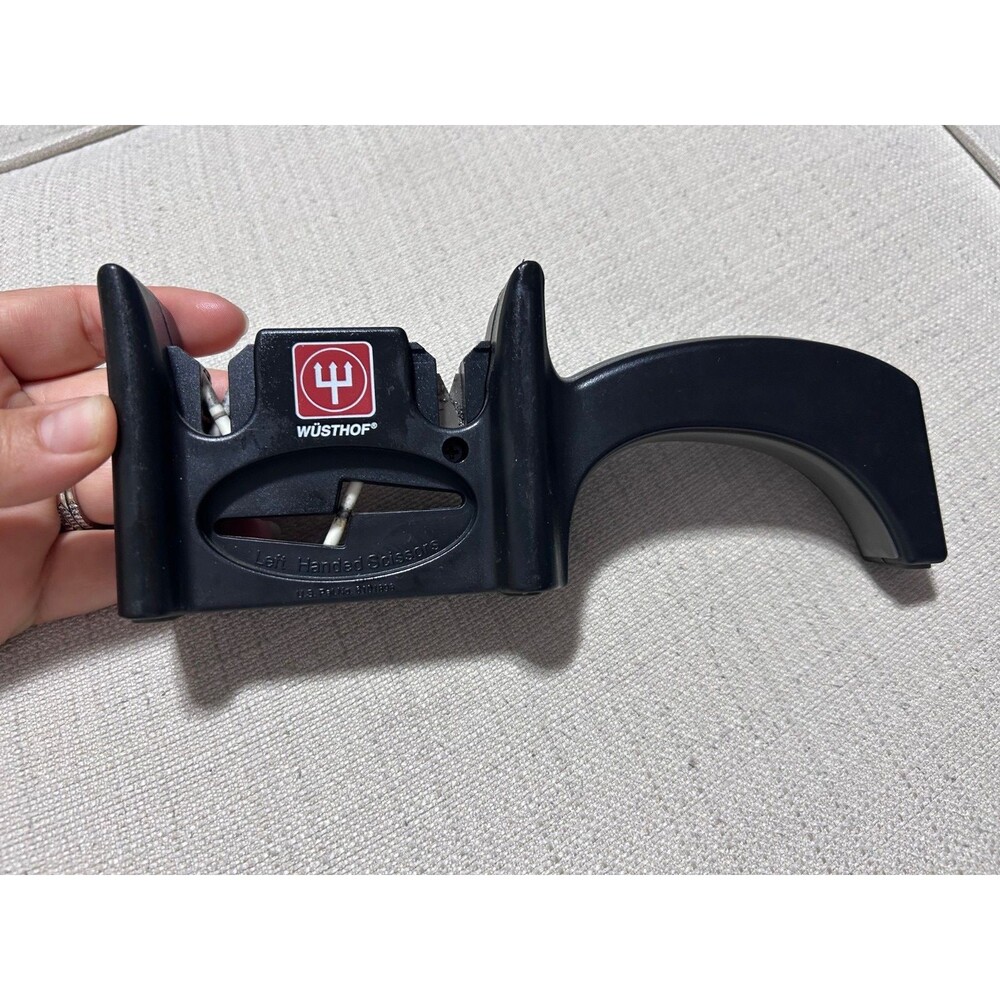 WUSTHOF Handheld Manual Pull Through 2 stage Knife Scissors Sharpener Black